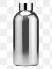PNG Shampoo bottle Chrome material cylinder white background drinkware.