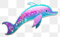 PNG Dolphin glitter sticker animal mammal fish.