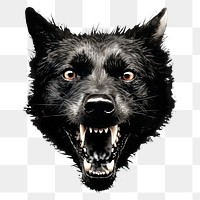 PNG  Black dog mammal animal wolf