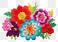PNG Flower embroidery pattern craft. AI generated Image by rawpixel.