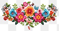 PNG Nature border embroidery pattern art. AI generated Image by rawpixel.