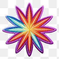 PNG Starburst embroidery pattern purple. AI generated Image by rawpixel.