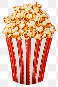 PNG Popcorn snack food red. AI generated Image by rawpixel.