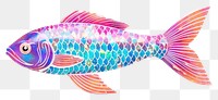 PNG Fish glitter sticker animal white background creativity.