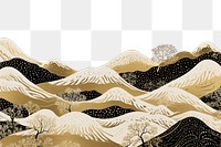 PNG Illustration solid toile wallpaper landscape mountain outdoors.