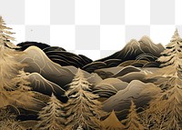 PNG Illustration solid toile wallpaper landscape snow mountain.