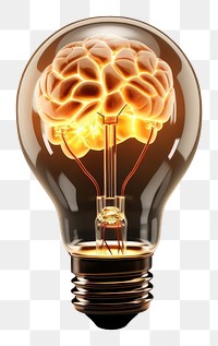 PNG  Lightbulb innovation brain lamp.