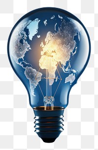 PNG  Light bulb with world map lightbulb innovation lamp.