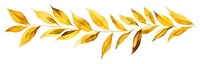 PNG Gold leafs pattern plant white background.