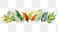 PNG Tropical leaves plant leaf white background.