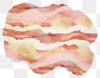 PNG Bacon marble distort shape paper pork white background.