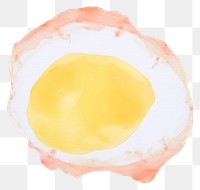 PNG Fried egg marble distort shape food white background freshness.