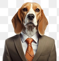 PNG Beagle animal portrait necktie.