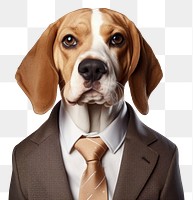 PNG Beagle animal portrait necktie.