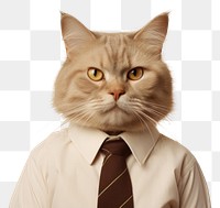 PNG  Cat animal portrait necktie.