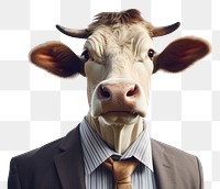 PNG Cow animal livestock portrait.