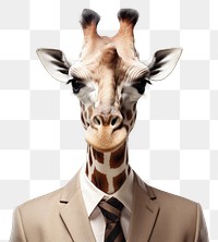 PNG Giraffe animal wildlife portrait.