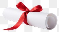 PNG  Diploma ribbon paper white. AI generated Image by rawpixel.