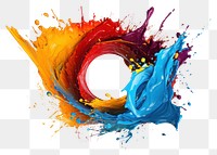 PNG Paint splash painting white background splattered. AI generated Image by rawpixel.