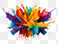 PNG Paint splash art white background creativity. AI generated Image by rawpixel.