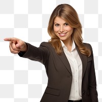 PNG Woman pointing to copyspace portrait finger adult.