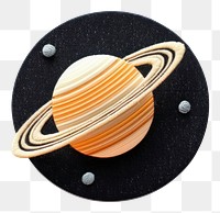 PNG Saturn planet in embroidery style accessories astronomy accessory.