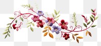 PNG Ornament flower in embroidery style needlework pattern textile