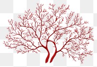 PNG Tree in embroidery style pattern plant art.