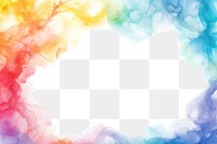 PNG Rainbow watercolor border pattern backgrounds creativity.
