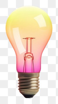 PNG  Rainbow Light bulb lightbulb innovation illuminated.