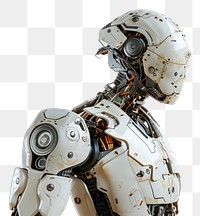 PNG Robot representation technology sculpture.