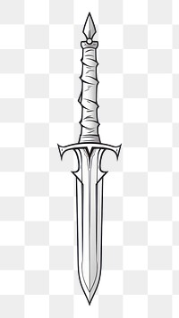 PNG Sword weapon dagger white background.