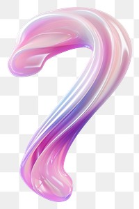 PNG Number 7 purple curve 