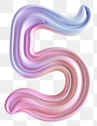 PNG Number 5 abstract curve shape.