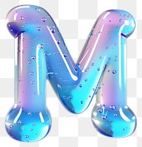 PNG Letter M number symbol blue.