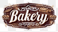 PNG Bakery text food logo.