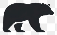 PNG Simple Bearish vector line icon bear silhouette wildlife.