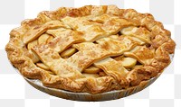 PNG Apple pie dessert food white background.
