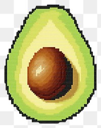 PNG  Cross stitch avocado food freshness pattern.