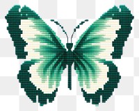 PNG  Cross stitch butterfly insect animal white background.