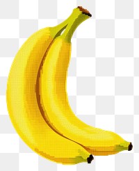 PNG  Cross stitch banana fruit plant food.