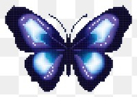 PNG  Cross stitch night butterfly insect white background invertebrate.