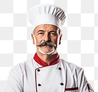 PNG Confident chef portrait adult white background.