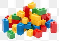 PNG Plastic building blocks backgrounds toy white background.