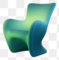 PNG  Abstact gradient illustration armchair furniture green blue.