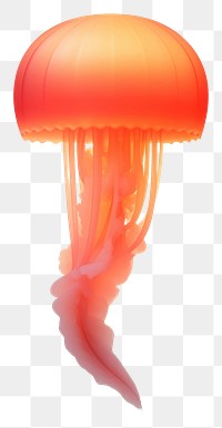 PNG  Abstact gradient illustration jellyfish red invertebrate underwater.