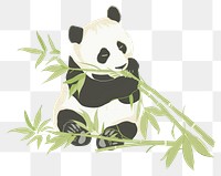 PNG Panda eat bamboo mammal nature bear.