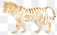 PNG Tiger animal mammal white background.