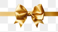 PNG Gold ribbon white background celebration accessories.