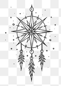 PNG Dreamcatcher drawing line calligraphy.